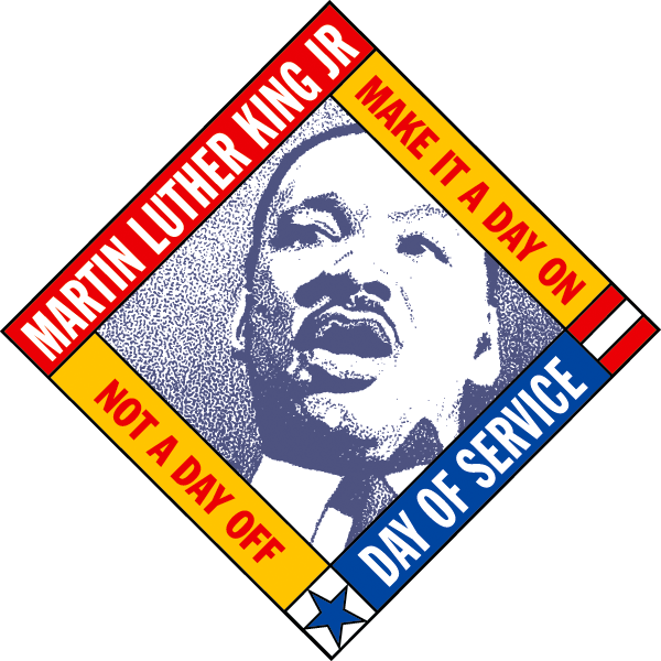 Martin Luther King Junior Photo - Mlk Day Of Service Logo (600x600), Png Download