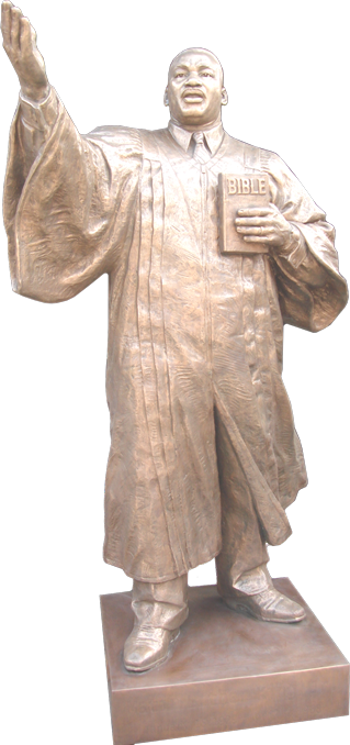 Mlk Sculpture - Houston (319x678), Png Download