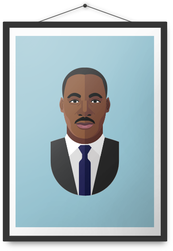 Martin Luther King Poster - Gentleman (500x600), Png Download