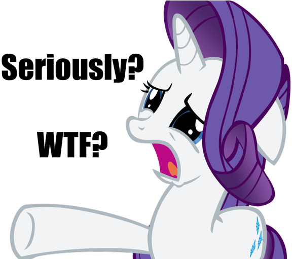 Seriously Wtfa Pony Rarity Pinkie Pie Horse Cartoon - Mlp Wtf Png (640x510), Png Download