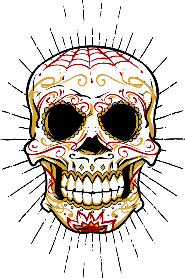Dia De Los Muertos - Ball Surgical Steel 316l Balls & Replacement Ends (600x903), Png Download