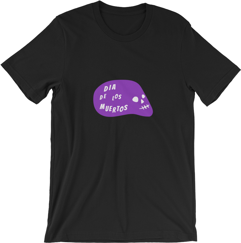 Purple Dia De Los Muertos Short Sleeve Unisex T Shirt - Phd Gift For Graduate Ph.d. Student Graduation Doctorate (1000x1000), Png Download