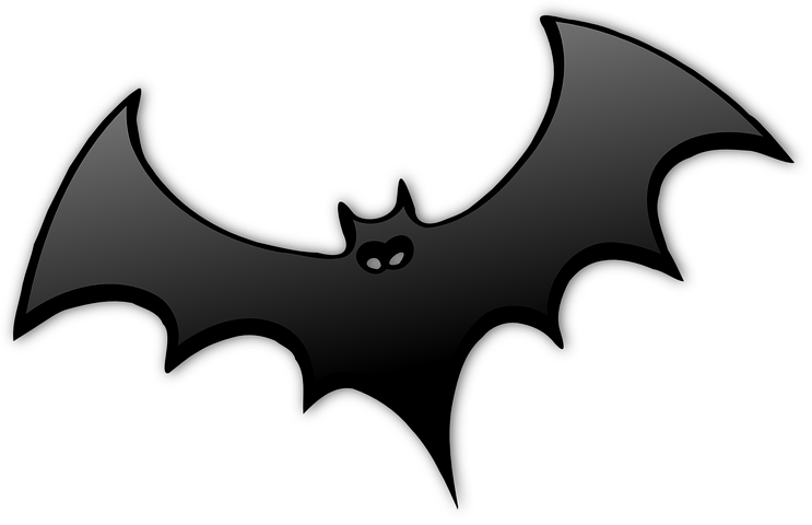 Bat, Black, Dracula, Wings, Spread, Halloween, Glossy - Bat Art (640x413), Png Download