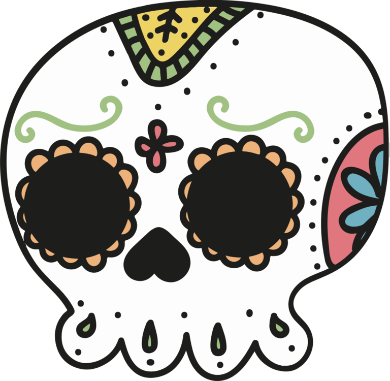 La Calavera Catrina Day Of The Dead Death T-shirt - Day Of The Dead Skull (768x750), Png Download