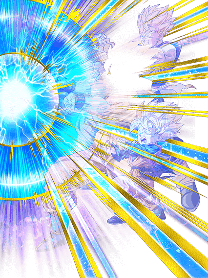 Background For Super Saiyan Goku Miraculous Kamehameha - Goku (426x568), Png Download