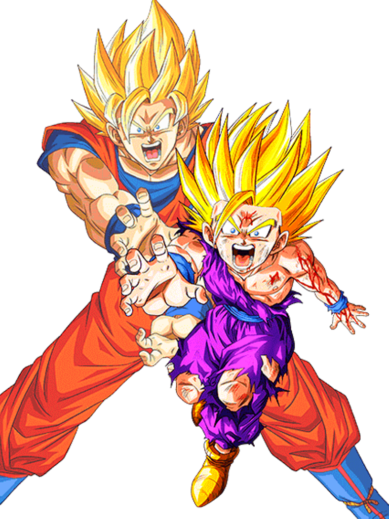 Kamehameha Transparent Gohan - Father Son Kame Hame Ha (768x1024), Png Download