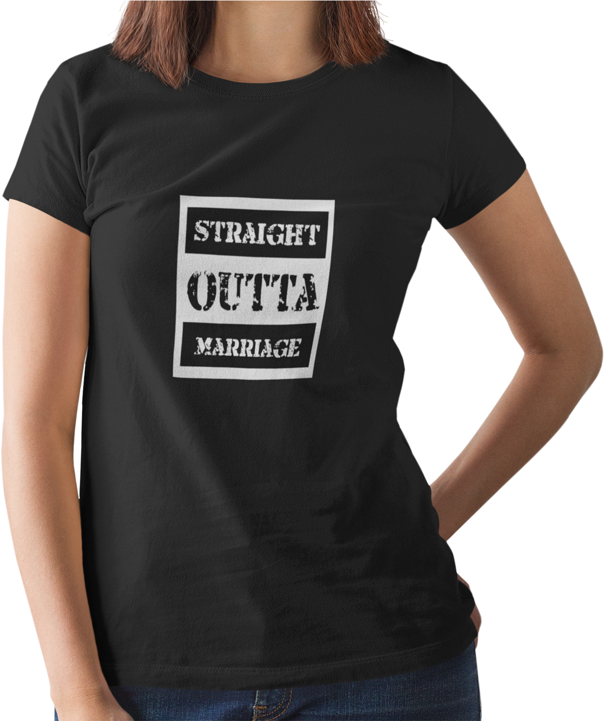 Straight Outta Marriage Divorce Design - Birthday Queen With Crown On Shirt (1920x1440), Png Download