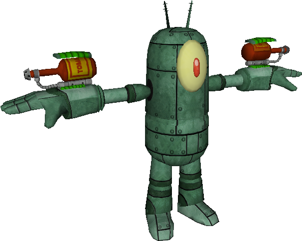 Download Zip Archive - Spongebob Heropants Plankton Boss (750x650), Png Download