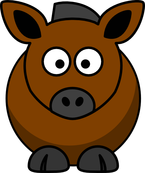 Horse Cartoon Clip Art - Horse Clipart Clker (504x600), Png Download