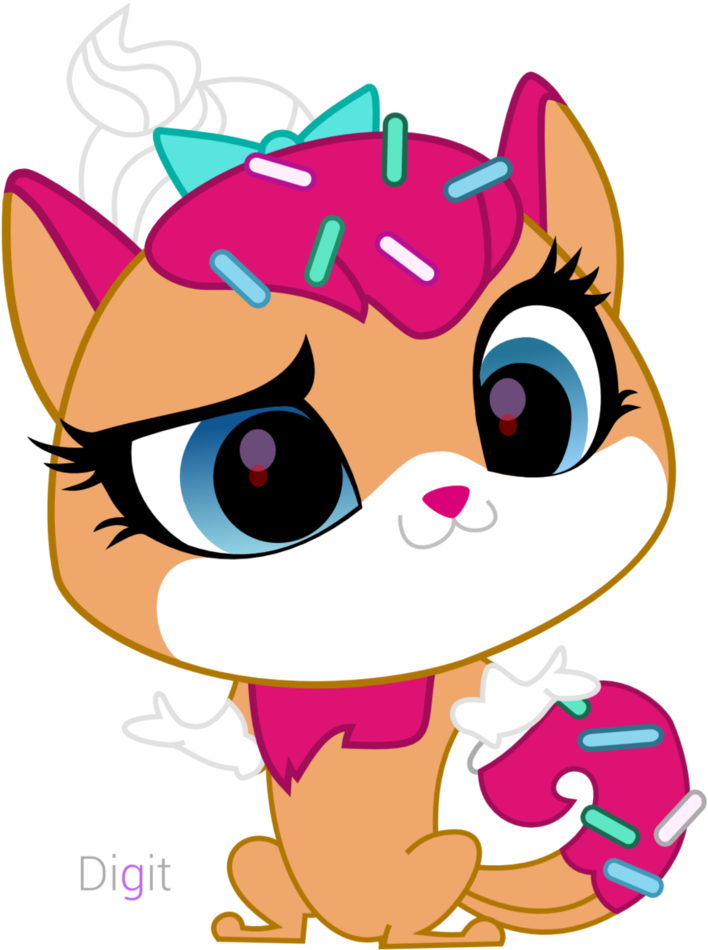 Littlest Pet Shop Sugar Sprinkles By Digitgryphon-d7nm57l - Littlest Pet Shop Cartoon Cat (801x998), Png Download