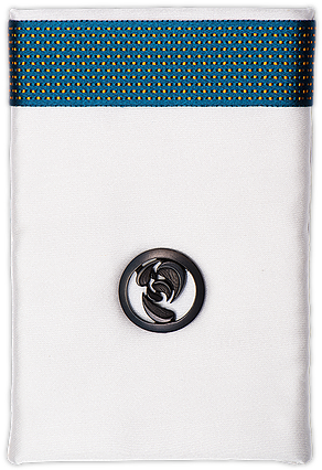 White 100% Silk Hand-tailored Pocket Square With Dark - Badge (500x500), Png Download