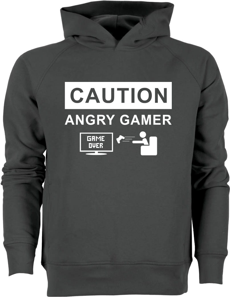 Angry Gamer Sweatshirt Stanley Hoodie Dark Grey - Hoodie (1044x1044), Png Download