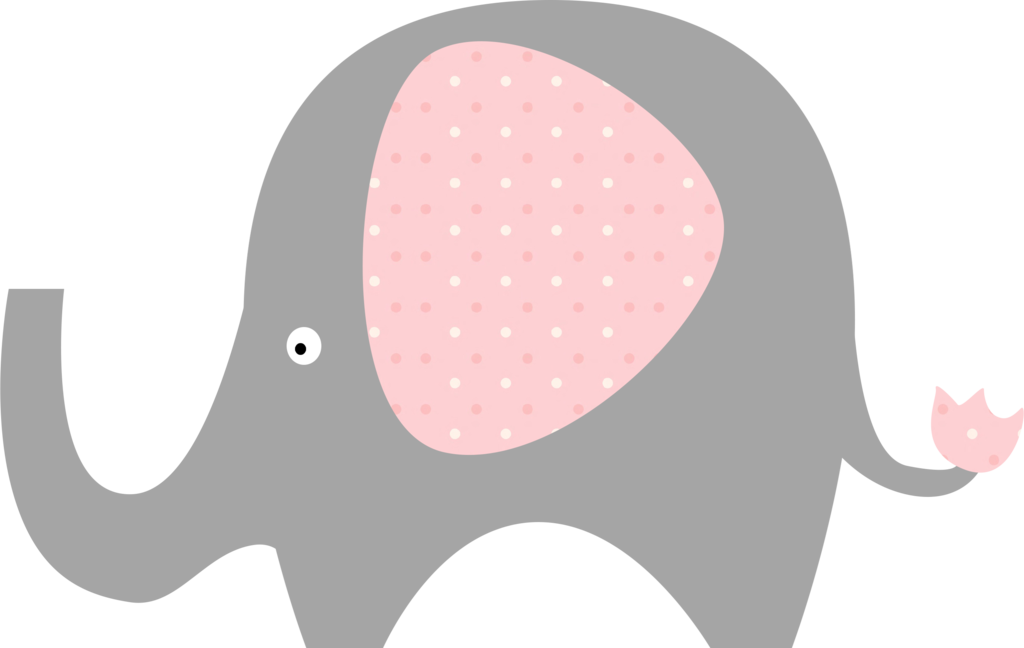 Pink And Grey Elephant Clipart (1024x648), Png Download
