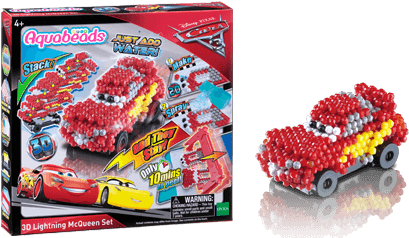 Cars 3 3d Lightning Mcqueen Set - Aquabeads Cars 3 3d Lightning Mcqueen Set (520x260), Png Download
