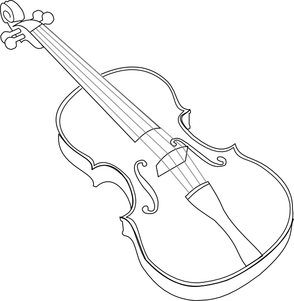 Violin Svg Clip Arts 582 X 596 Px (582x596), Png Download