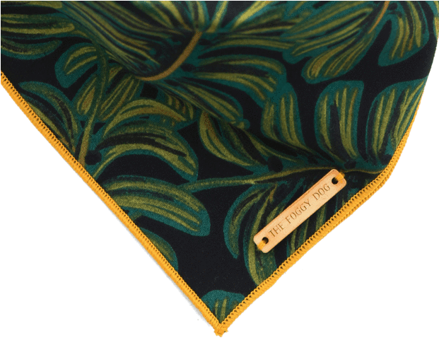 Jungle Print Bandana - Dog (620x619), Png Download