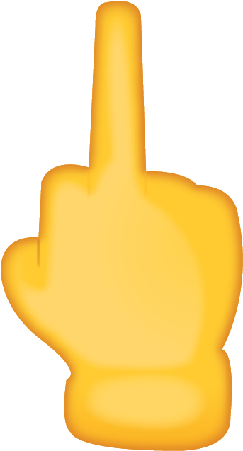 Finger Clipart Middle Finger Emoji - Middle Finger Emoji Transparent (640x640), Png Download