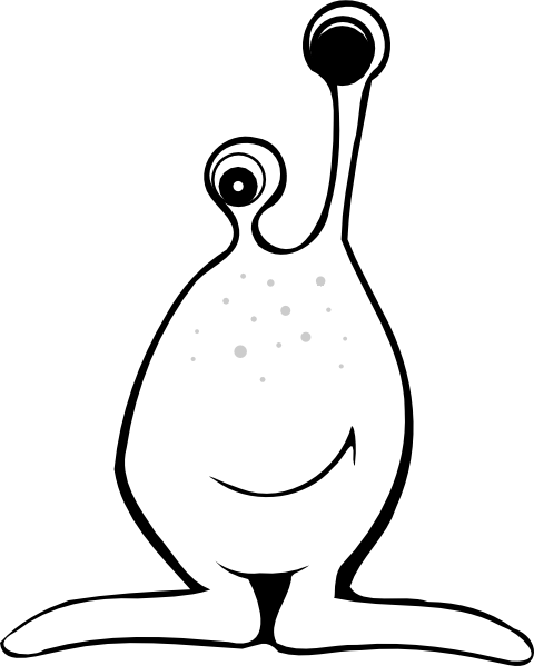 Black And White Alien Svg Clip Arts 480 X 599 Px (480x599), Png Download