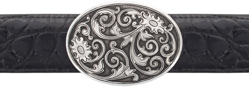Silver King Filigree 1 1/2" Trophy Buckle - Trophy (1000x349), Png Download