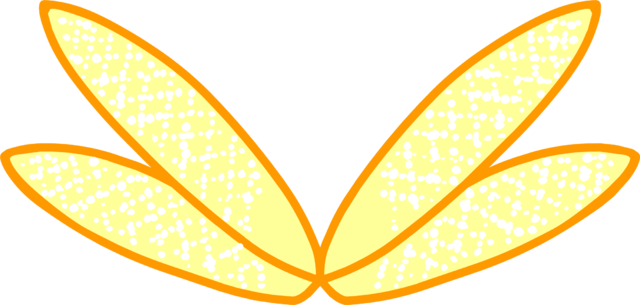 Golden Fairy Wings (640x305), Png Download