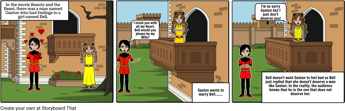 Verbal Irony-beauty And The Beast - Cartoon (1164x385), Png Download