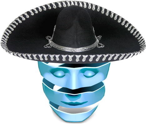 Contourhead-sombrero - Sombrero De Mariachi (500x500), Png Download