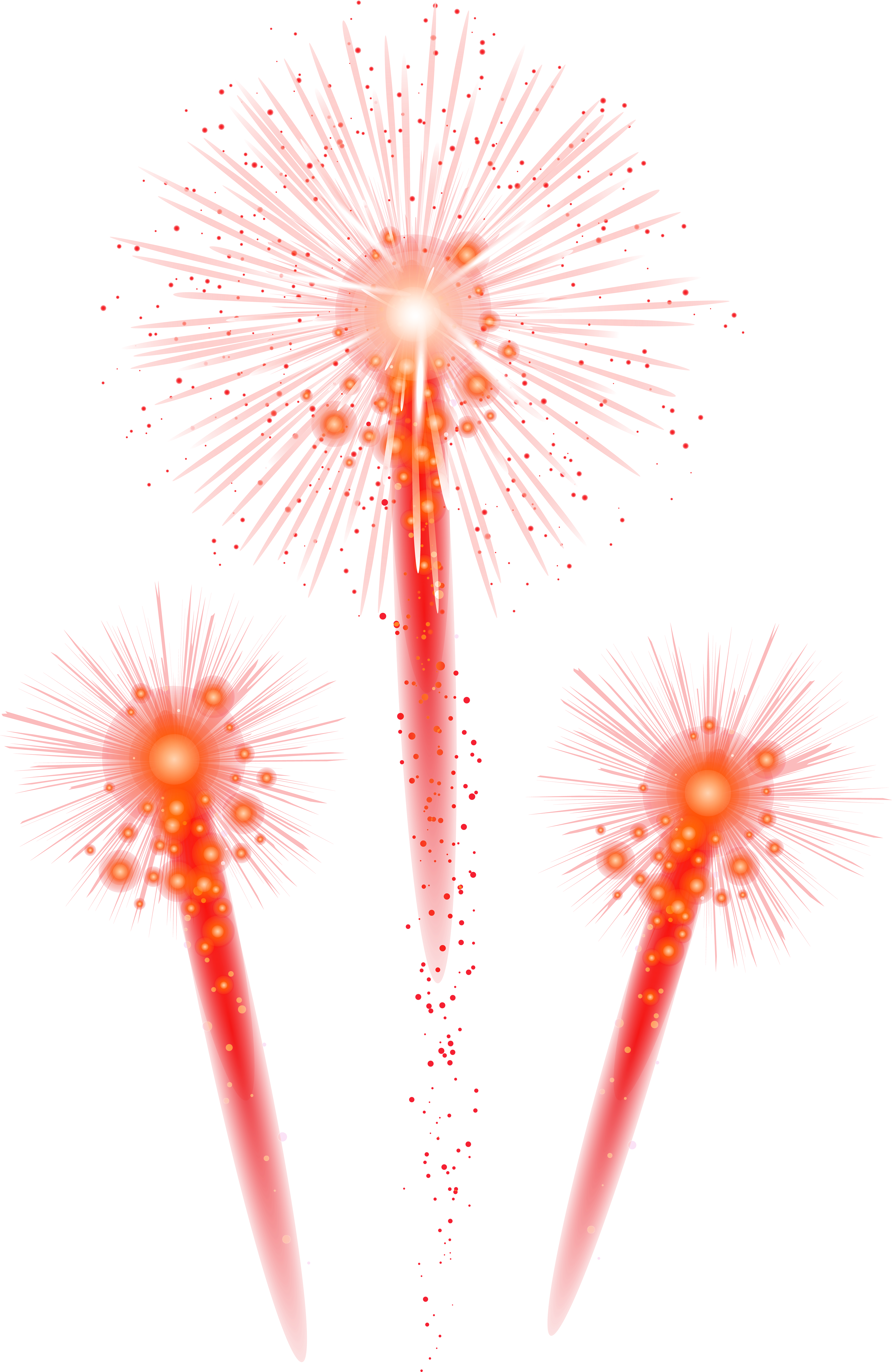 Red Fireworks Clip Art Png Image (3902x6000), Png Download