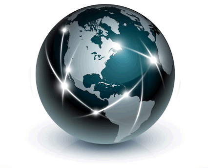 Voip Quality Starts With A Quality Internet Connection - Earth And Shield (425x350), Png Download
