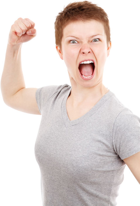 Angry Woman Png Transparent Image (500x734), Png Download