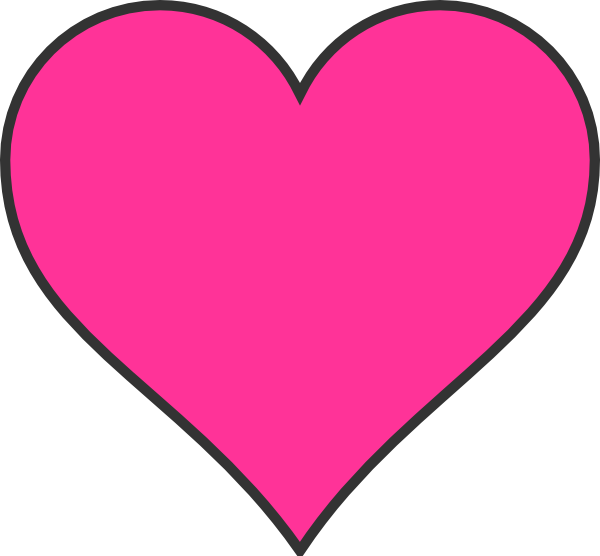 Pink Heart Clipart - Free Pink Heart Clipart (600x556), Png Download