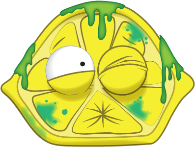 Lousy-lemon - Grossery Gang Fungus Fruits (412x406), Png Download