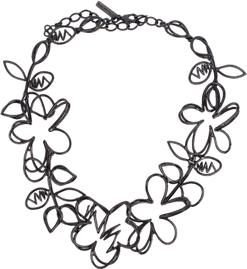 Botanical Scribble Necklace - Oscar De La Renta Botanical Scribble Necklace (571x727), Png Download