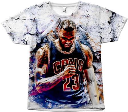 Lebron James Tee Shirt Cleveland Cavaliers American - Lebron James T Shirt (480x480), Png Download
