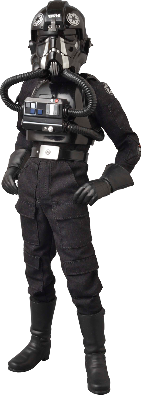 12" Star Wars Sixth Scale Figure Tie Fighter Pilot - Star Wars Tie Fighter Pilot Png (480x1343), Png Download