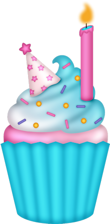 Cupcakes°• - ‿✿⁀ - Birthday Cupcake Clip Art (250x487), Png Download