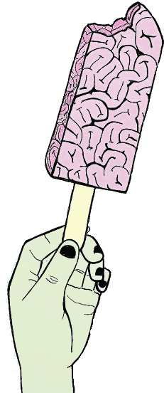 #zombie #tumblr #ice-cream #brain #art #arts #paint - Zombie Tumblr Png (434x555), Png Download