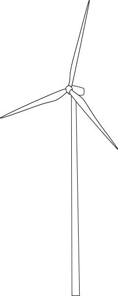Wind Turbine Clipart Png (240x600), Png Download