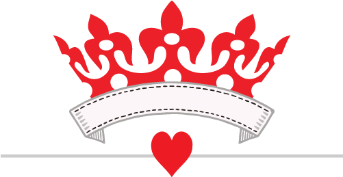 Queen Of Heart Logo (500x272), Png Download