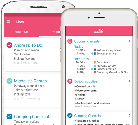 Cozi Family Organizer - Iphone (1152x432), Png Download