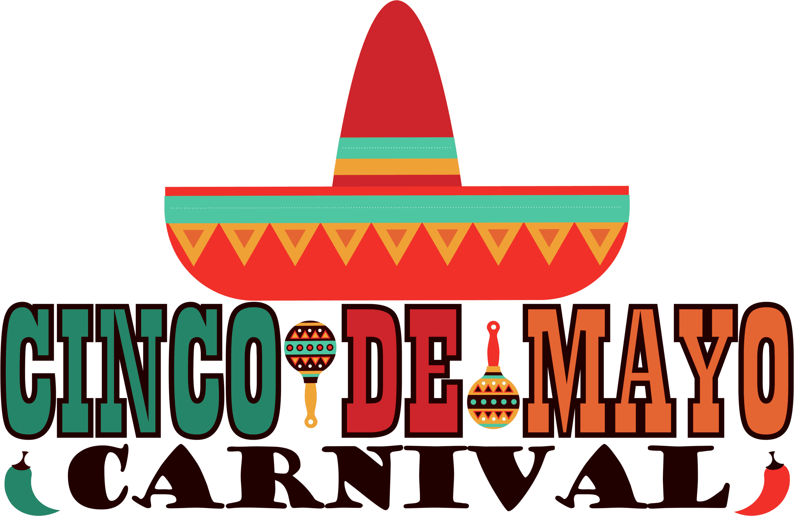 Graphic Black And White Carnival - Cinco De Mayo (2600x1739), Png Download