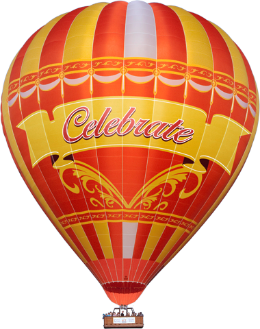 Hot Air Balloon - New Year's Hot Air Balloon (380x480), Png Download