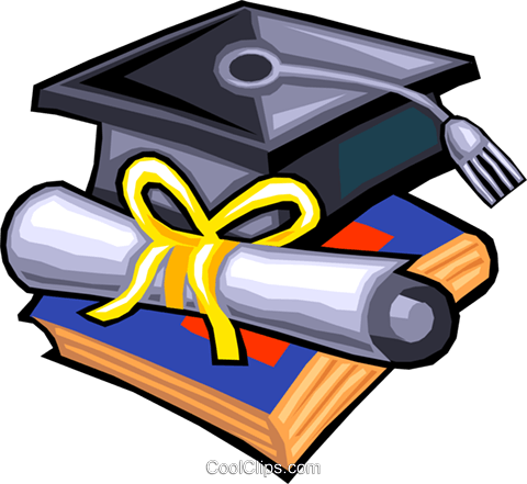 Graduation Hat And Diploma - Graduation Cap And Diploma Clip (480x441), Png Download