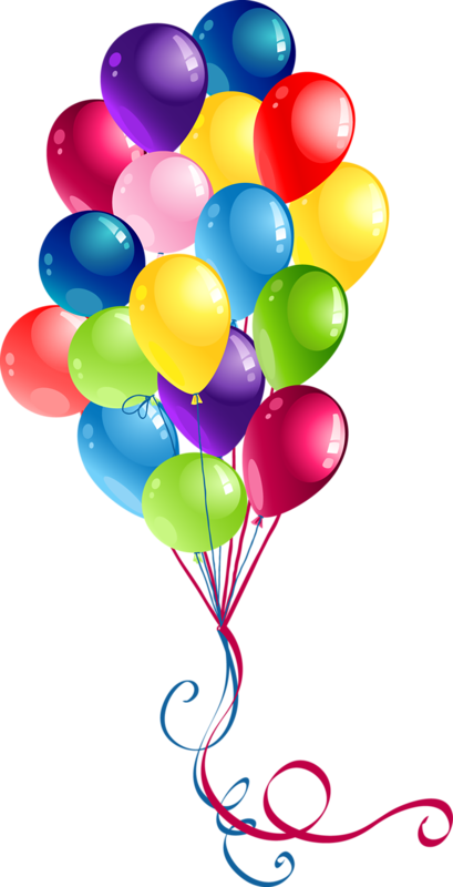 ○••°‿✿⁀balloons‿✿⁀°••○ More - Transparent Background Party Balloons Clipart (409x800), Png Download