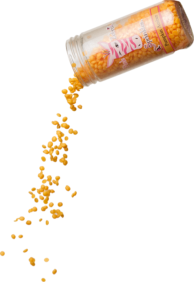 Pink Zebra Pouring Sprinkles (630x914), Png Download