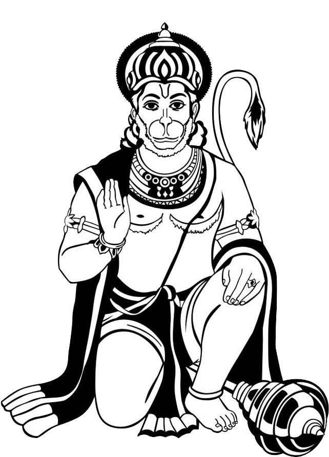Brahmarishi Vishvatma Bawra Books Png Freeuse Download - Hanuman Sticker For Bike (850x995), Png Download