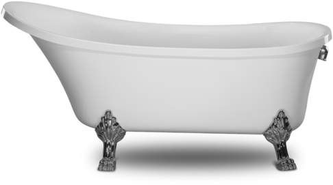 White Bathtub Png Transparent Image - Kokss Cesano 63" X 28.3" Freestanding Soaking Bathtub (524x349), Png Download