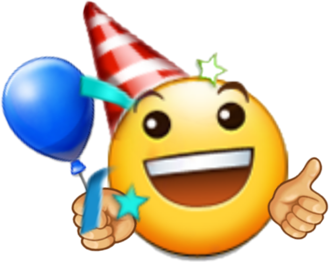 Emotions Happy Happybirthday Sticker - Happy Birthday Smiley Png (1146x912), Png Download