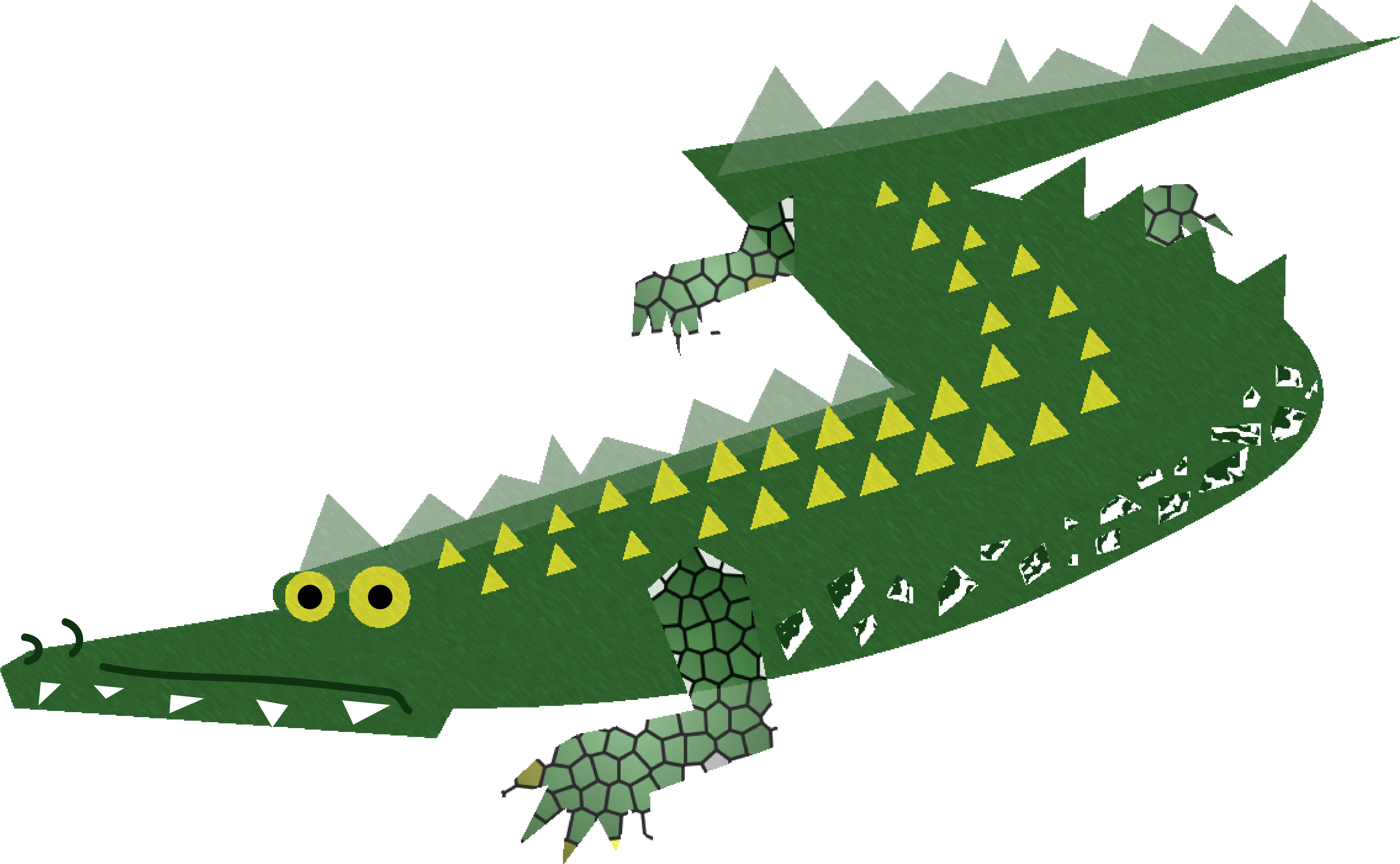 Alligator Pastiches-02 - Crocodiles (5198x3327), Png Download