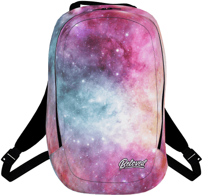 Pastel Nebula Tech Backpack - Custom Galaxy Space Cat Mini Design Home Decor House (590x590), Png Download