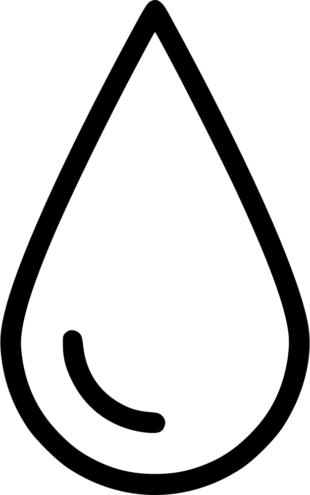 Blood Drop - - Black And White Blood Drop Icon (614x980), Png Download